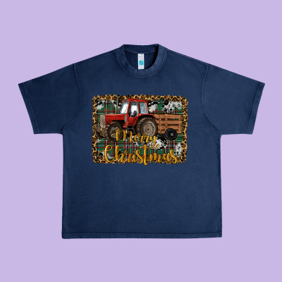 Merry Christmas Tractor Urban Heavy Tee Designed By Ranaportraitstore