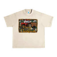 Sandshell Merry Christmas Tractor Urban Heavy Tee - RanaPortraitStore
