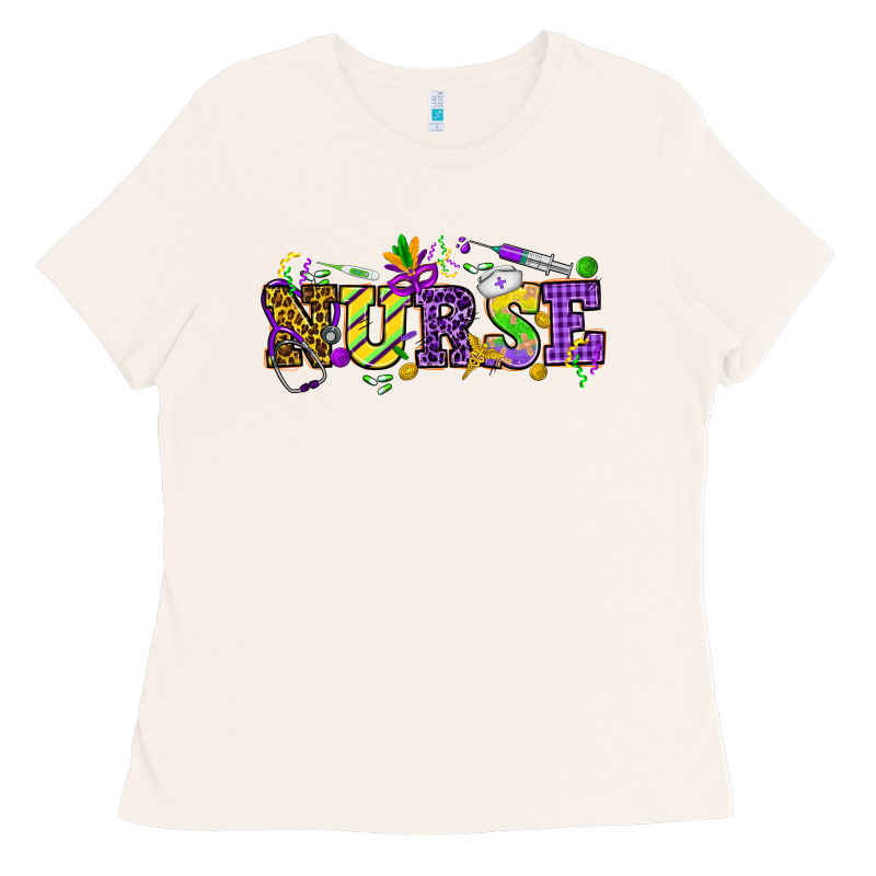 Mardi Gras Day Nurse Ladies Tee by NancyCooperArtShop | Teevron