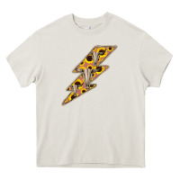 Cream Sunflower and Skull Lightning Heavy Core Tee - Bettercallsaul