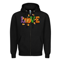 Black Halloween Love Zipper Hoodie - Artiststas