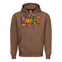 Chestnut Halloween Love Zipper Hoodie - Artiststas