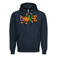 Navy Halloween Love Zipper Hoodie - Artiststas