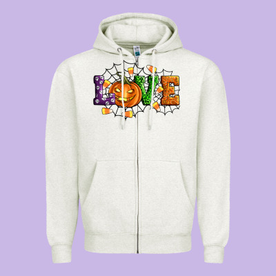 Halloween Love Zipper Hoodie Designed By Artiststas