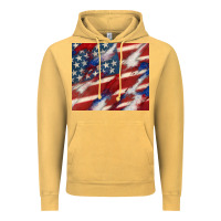 Vintage Mustard American flag glitter 4th of july Vintage Hoodie - CowGirlArtShop
