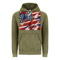 Vintage Olive American flag glitter 4th of july Vintage Hoodie - CowGirlArtShop