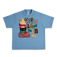 Pebble Blue Fa la la la latte Urban Heavy Tee - CowGirlArtShop