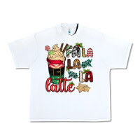 White Fa la la la latte Urban Heavy Tee - CowGirlArtShop
