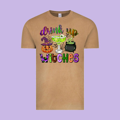 Drink Up Witches Vintage Tee Designed By Cowgirlartshop