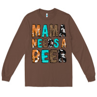 Chestnut Mama Needs a Beer Long Sleeve Tee - CowCowDesign