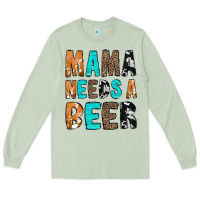 Matcha Mama Needs a Beer Long Sleeve Tee - CowCowDesign