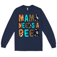 Navy Mama Needs a Beer Long Sleeve Tee - CowCowDesign