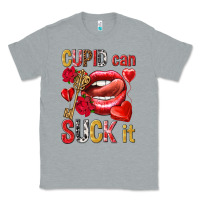 Heather Grey Cupid can suck it Valentine'S Day Classic Tee - HowdyJamesFarm