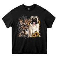 Black life is better with a pug Heavy Core Tee - JahusDesignShop