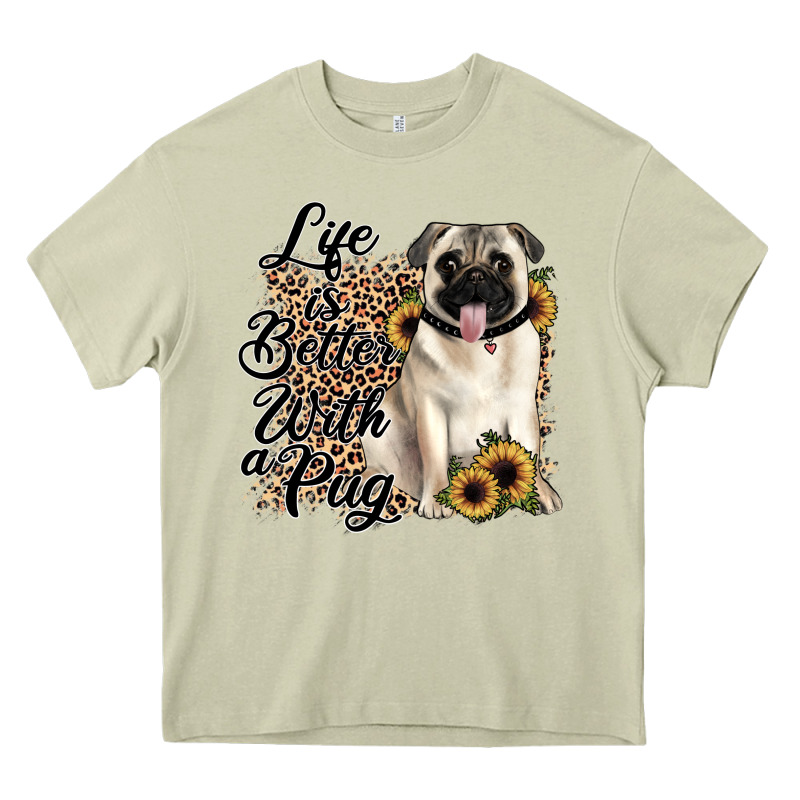 Life Is Better With A Pug Heavy Core Tee by JahusDesignShop | Teevron