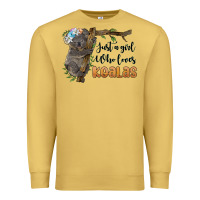 Antique Gold just a girl who loves koalas Premium Sweatshirt - BarkalooDesign
