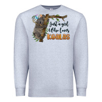 Heather Grey just a girl who loves koalas Premium Sweatshirt - BarkalooDesign