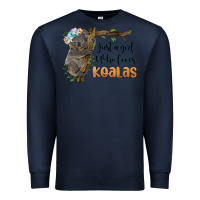 Navy just a girl who loves koalas Premium Sweatshirt - BarkalooDesign