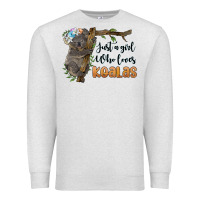 Oatmeal Heather just a girl who loves koalas Premium Sweatshirt - BarkalooDesign