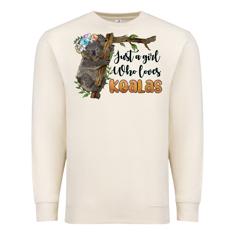 Just A Girl Who Loves Koalas Premium Sweatshirt by BarkalooDesign | Teevron
