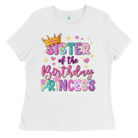 White sister of the birthday princess Ladies Tee - NancyCooperArtShop