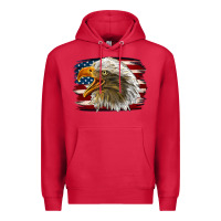 Cardinal Western American Flag Eagle Premium Hoodie - LillyAllenDesigns