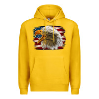 Lemon Western American Flag Eagle Premium Hoodie - LillyAllenDesigns