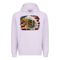 Lilac Western American Flag Eagle Premium Hoodie - LillyAllenDesigns