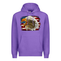 Purple Western American Flag Eagle Premium Hoodie - LillyAllenDesigns