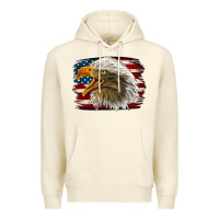 Sandshell Western American Flag Eagle Premium Hoodie - LillyAllenDesigns