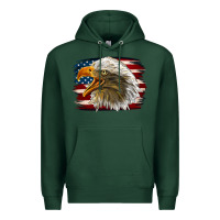 Sports Green Western American Flag Eagle Premium Hoodie - LillyAllenDesigns