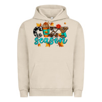 Pigment French Oak cozy season with coffee cup Urban Hoodie - AdoDesignShop