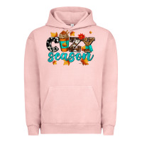 Pigment Salmon cozy season with coffee cup Urban Hoodie - AdoDesignShop