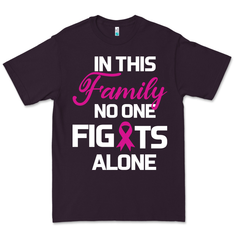 In This Family No One Fights Alone Cancer Survivor Premium Tee by Bettercallsaul | Teevron