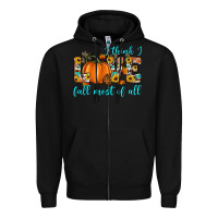 Black i think i love fall most of all Zipper Hoodie - Artiststas