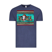 Vintage Denim western christmas baby cow noel tumbler Vintage Tee - Jasminsmagicworld