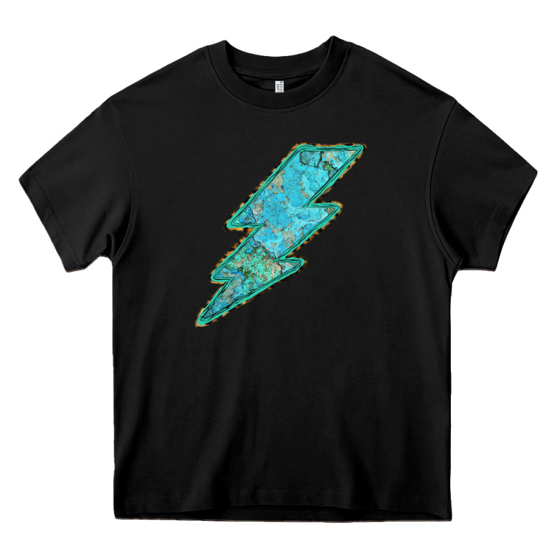 Turquoise Lightning Heavy Core Tee by Bettercallsaul | Teevron