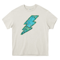 Cream Turquoise Lightning Heavy Core Tee - Bettercallsaul