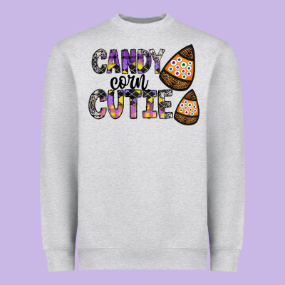Candy Corn Cutie Heavyweight Sweatshirt Designed By Cowhidedigitalart