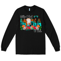 Black Glitter Dirt Mama Of Both Cow Flowers Long Sleeve Tee - CowCowDesign