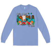 Colony Blue Glitter Dirt Mama Of Both Cow Flowers Long Sleeve Tee - CowCowDesign