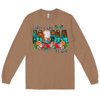 Toasted Coconut Glitter Dirt Mama Of Both Cow Flowers Long Sleeve Tee - CowCowDesign