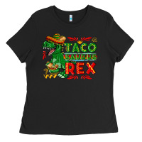 Black Tacosaurus Rex Ladies Tee - texasbilliewilder