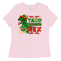 Bubblegum Pink Tacosaurus Rex Ladies Tee - texasbilliewilder