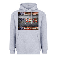 Heather Grey papa metal and american flag tumbler Heavyweight Hoodie - BarkalooDesign