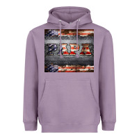 Lavender papa metal and american flag tumbler Heavyweight Hoodie - BarkalooDesign