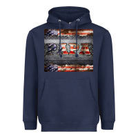 Navy papa metal and american flag tumbler Heavyweight Hoodie - BarkalooDesign