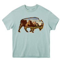 Arona Bison Silhouette Desert Landscape Heavy Core Tee - Bettercallsaul