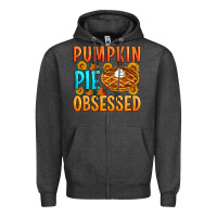 Charcoal Heather Pumpkin pie obsessed Zipper Hoodie - Artiststas