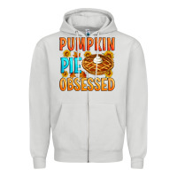 Dove Grey Pumpkin pie obsessed Zipper Hoodie - Artiststas